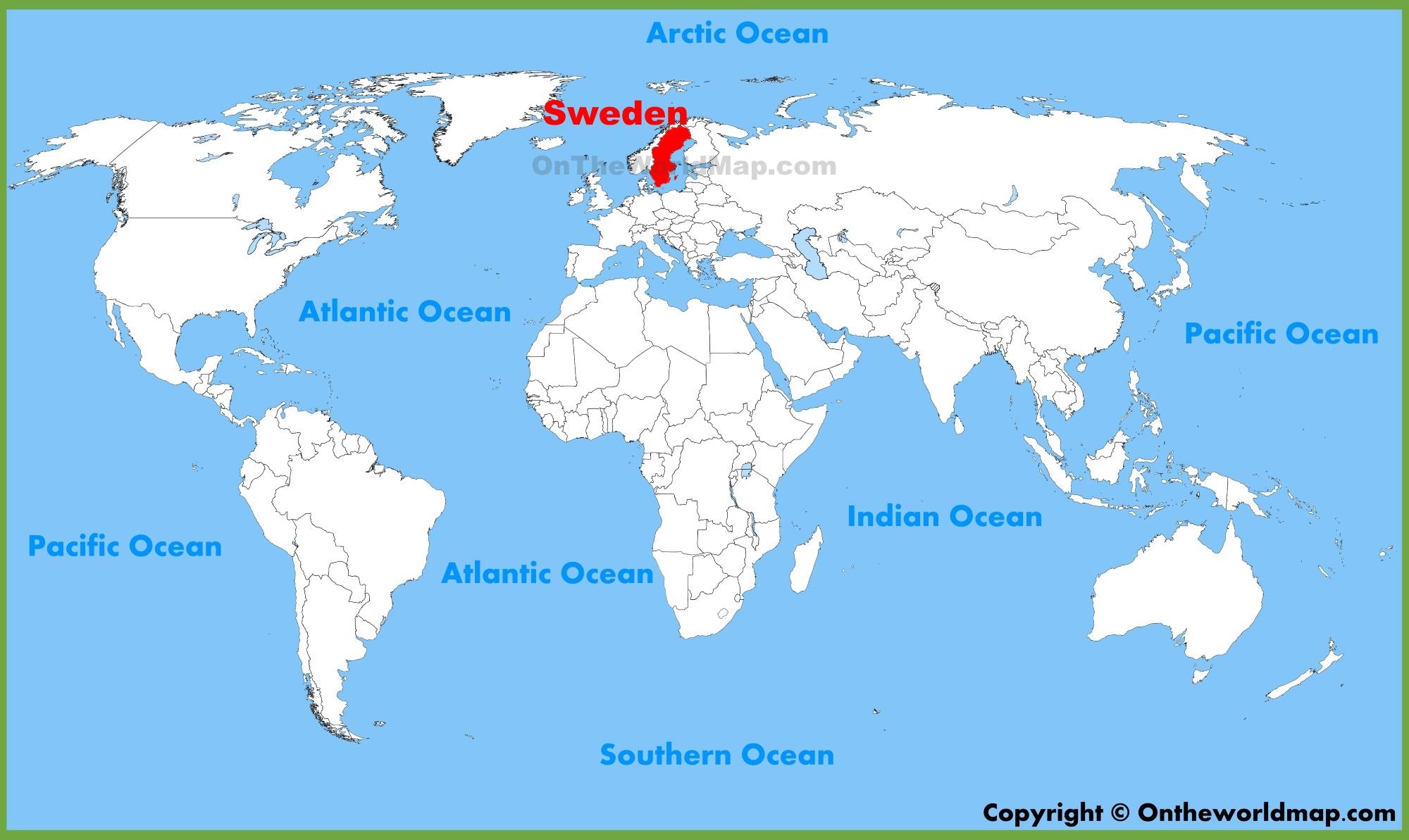 世界地図スウェーデン スウェーデンの世界地図 北欧のヨーロッパ