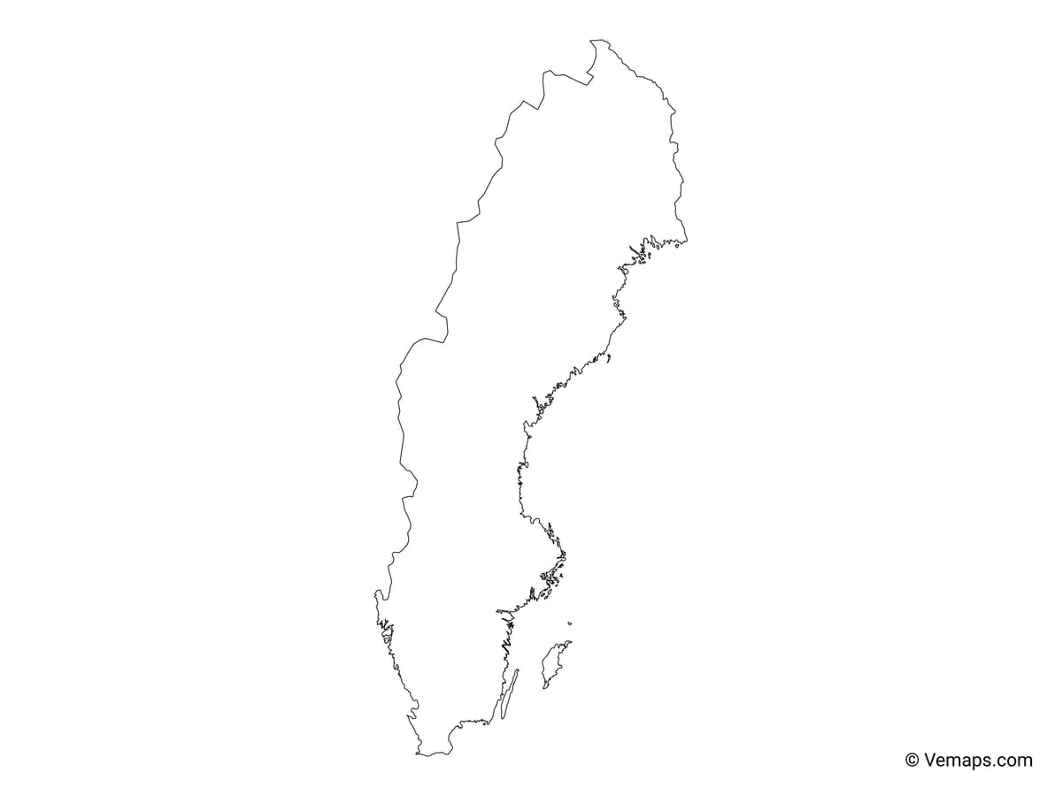 地図のスウェーデンのベクトル
