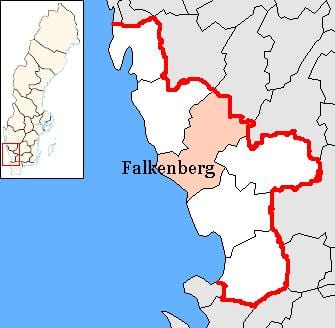 地図Falkenbergスウェーデン