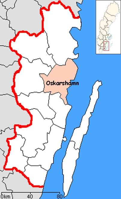 地図Oskarshamnスウェーデン