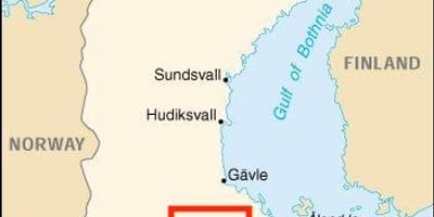 ウプサラスウェーデンの地図