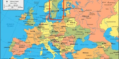 地図の欧州スウェーデン