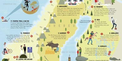 スウェーデンの魅力を地図