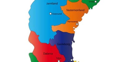 地図のスウェーデン郡