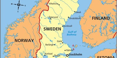 スウェーデンの地図