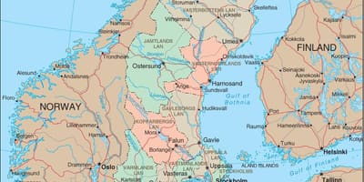 詳しい地図のスウェーデン