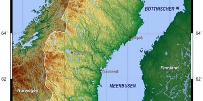 地形図のスウェーデン