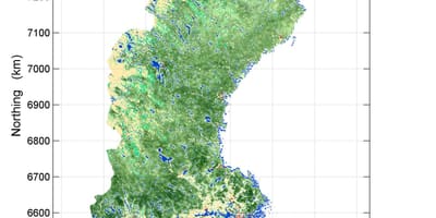 地図のスウェーデンの森