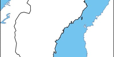 白地図のスウェーデン