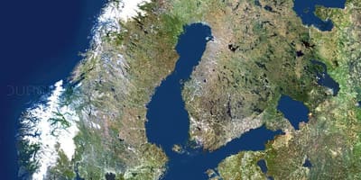地図のスウェーデン衛星