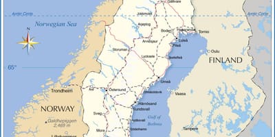 地図のスウェーデンの輸送