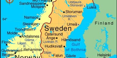 地図のスウェーデンの都市