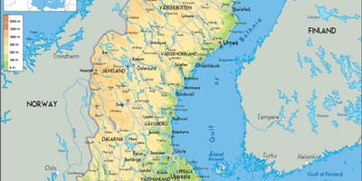 地図のスウェーデン川