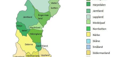 地図のスウェーデン州