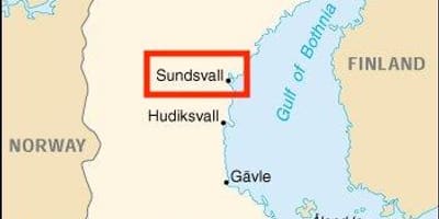 地図のスモポールスンツバルスウェーデン