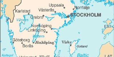 地図のベクショースウェーデン
