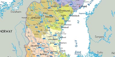 地図のスウェーデンのルンド