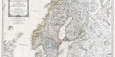 古いスウェーデンの地図