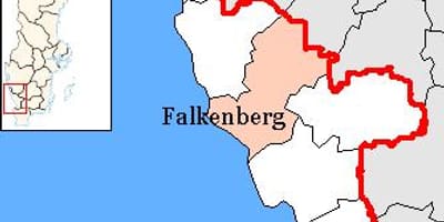 地図Falkenbergスウェーデン