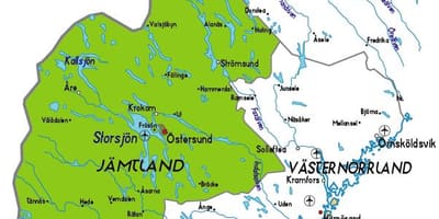 地図Jamtlandスウェーデン