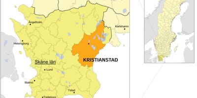 地図Kristianstadスウェーデン