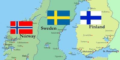 スウェーデンサラウンド国地図